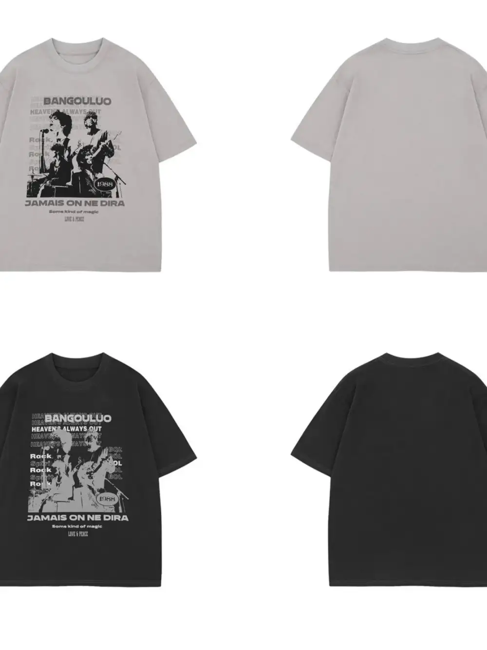 Clean Graphic Crew Neck Oversized Tee