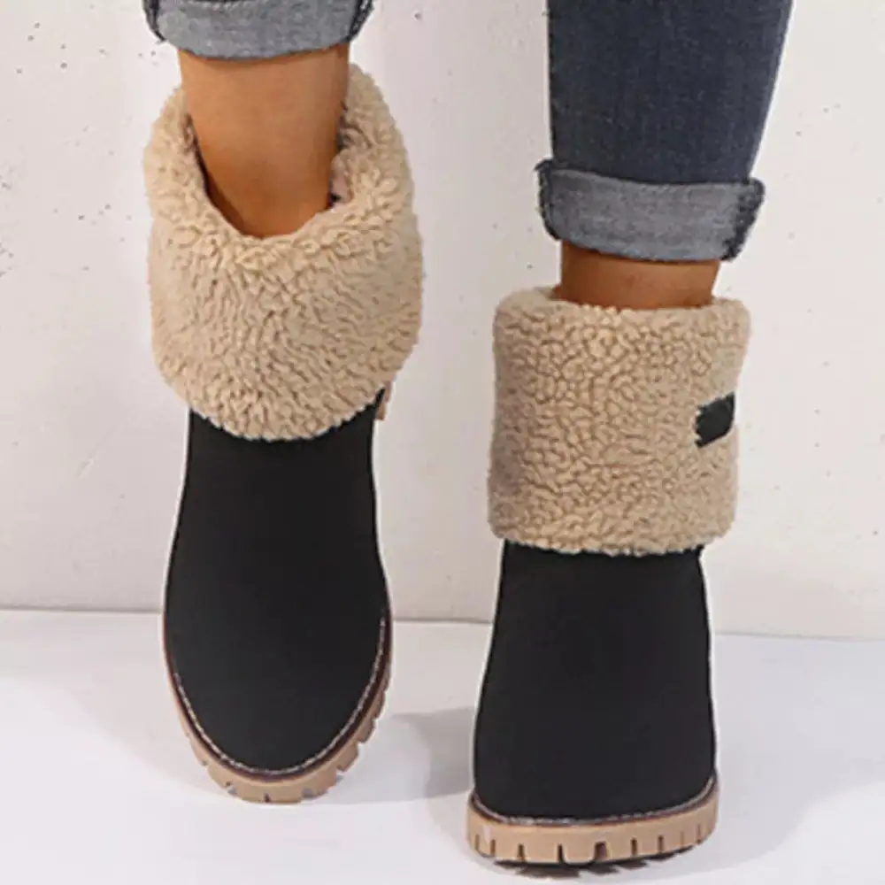 Refined Round Toe Block Heel Boots