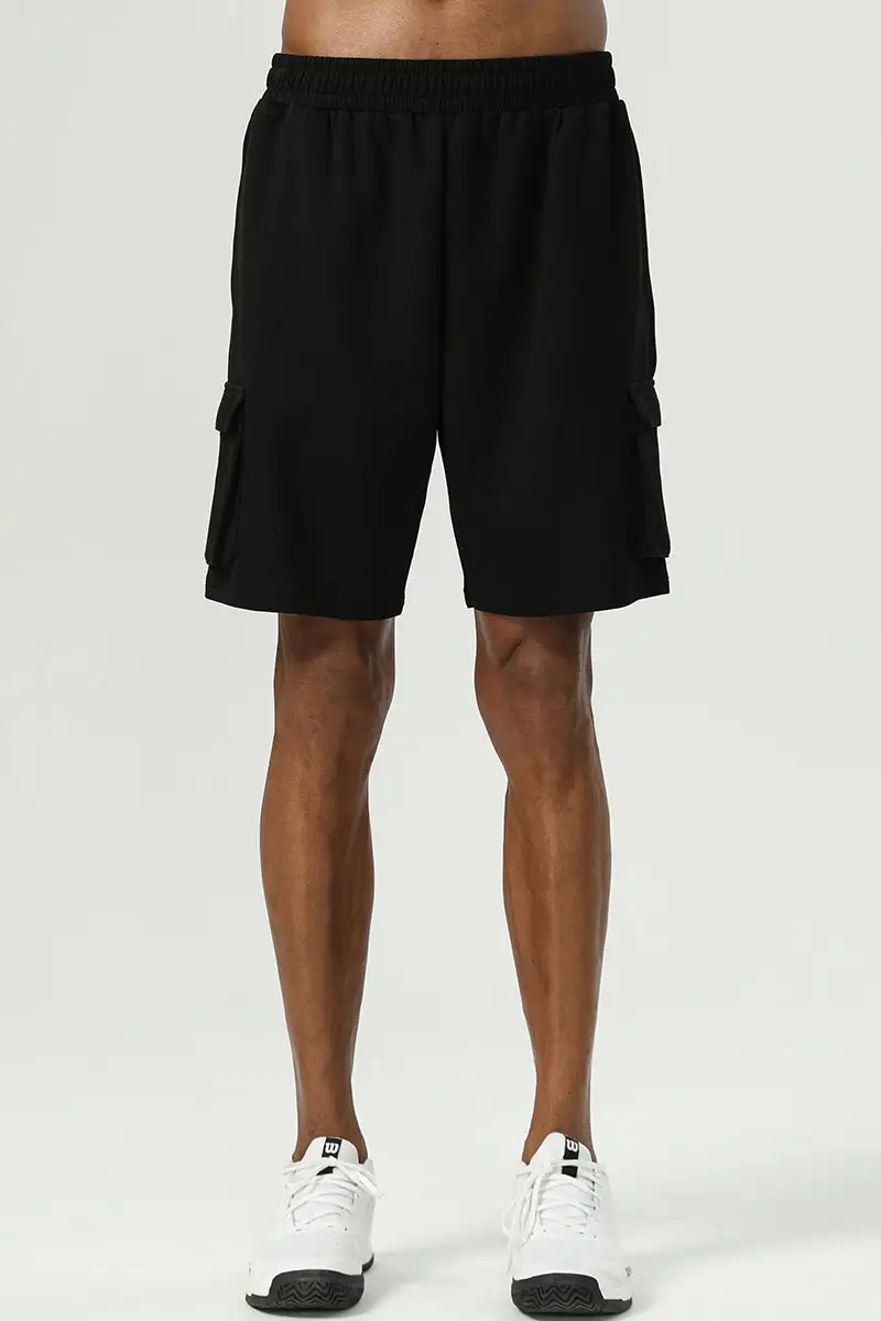 Quick Dry Drawstring Reflective Detail Athletic Shorts