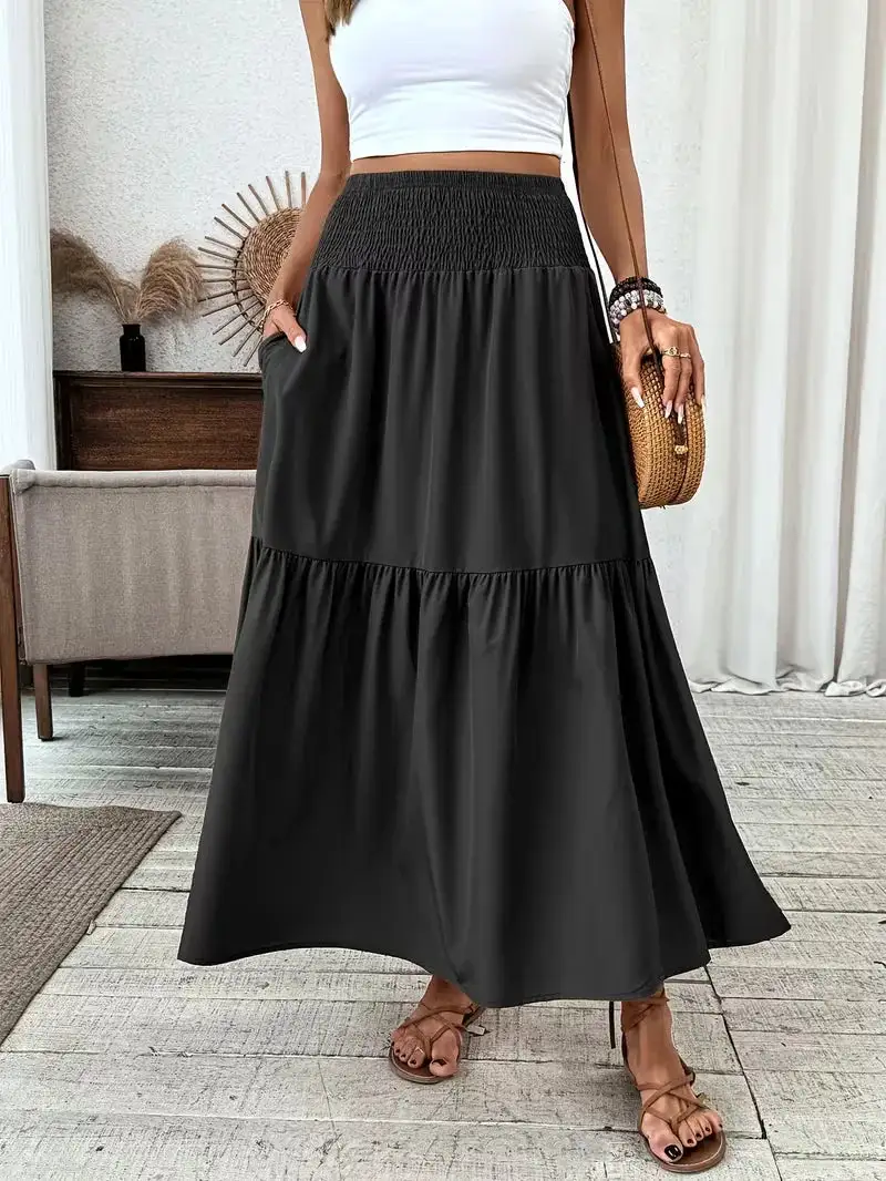 High Waist A-Line Skirt