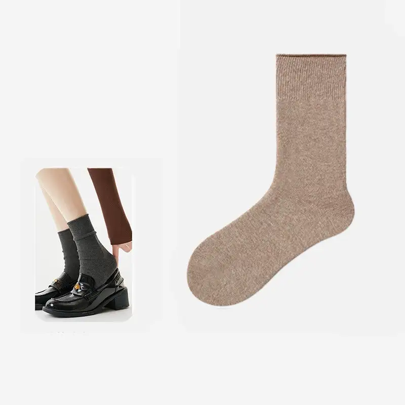 Classic Ribbed Cotton Slouch Crew Socks