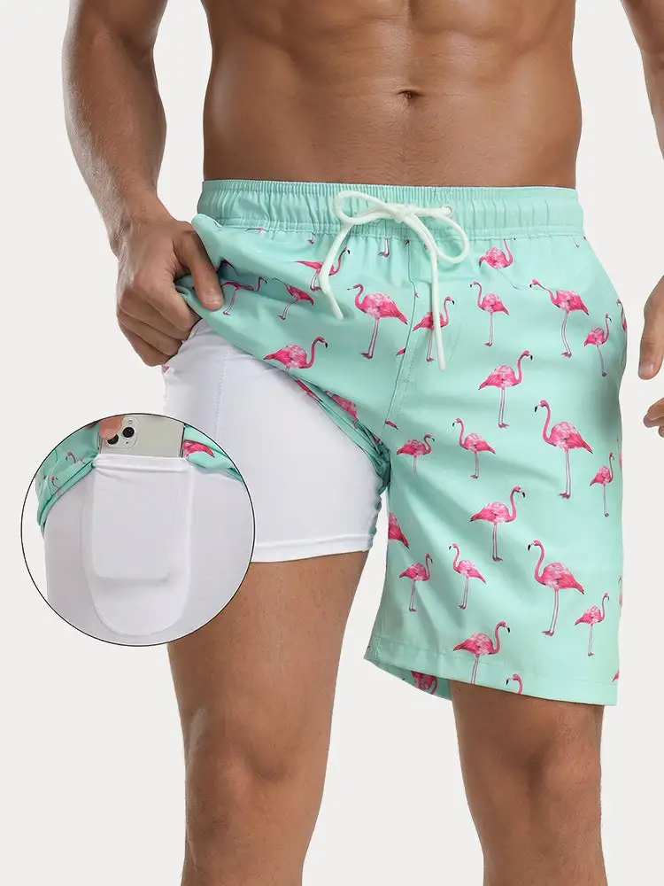 Printed Swim Trunks