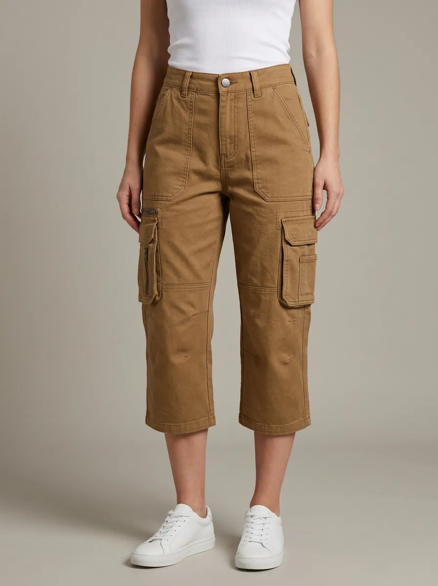 Women's Multi-Pocket Outdoor Casual Active Capri Pants