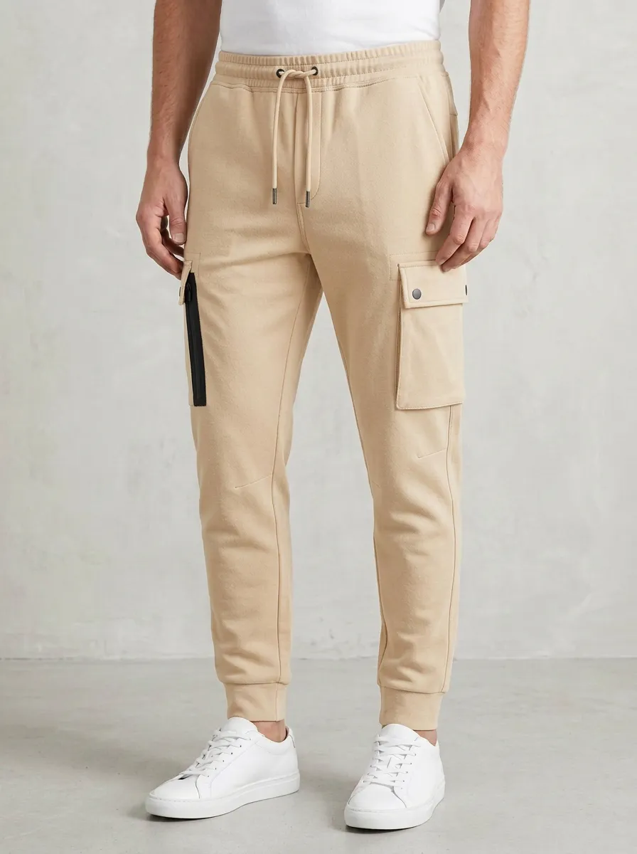 Streetwear Multi Pocket Graphic Print Active Look Men's Cargo Jogger Pants
