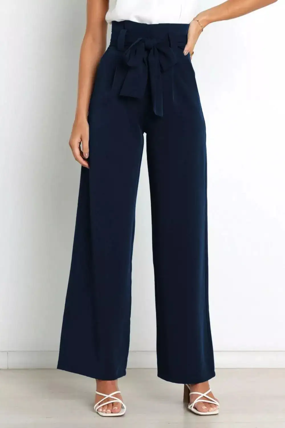 Wide Leg High Waist Pocketed Everyday Pants