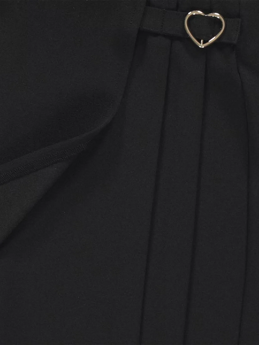Black Heart Buckle Skort