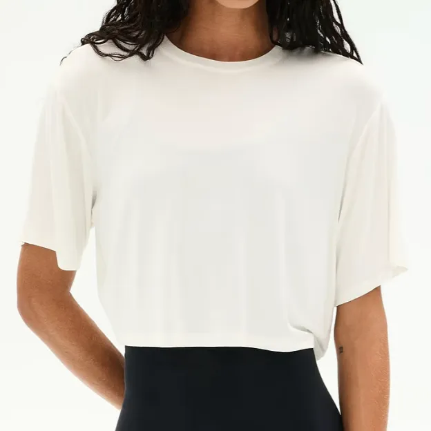 Oversized Cropped Jersey Tee