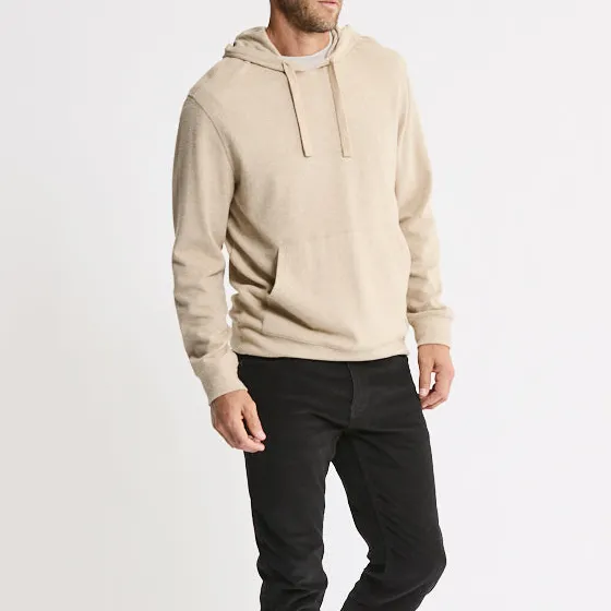 Knit Flannel Pullover Hoodie