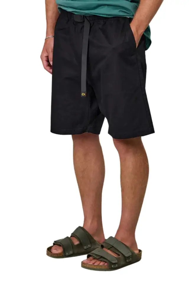 Elastic Waist Webbing Belt Trail Shorts