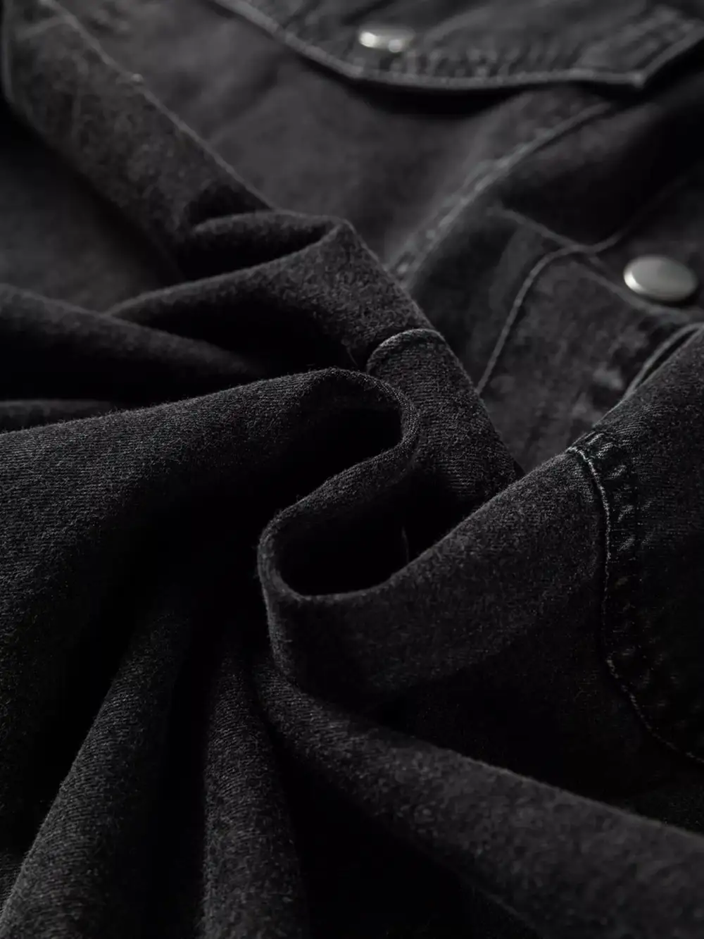 Smooth Finish Denim Pocketed Shirt Dress
