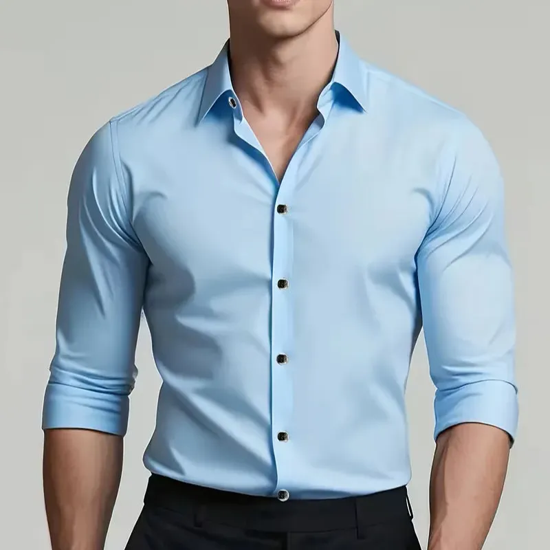 Slim Fit Button Detail Casual Shirt
