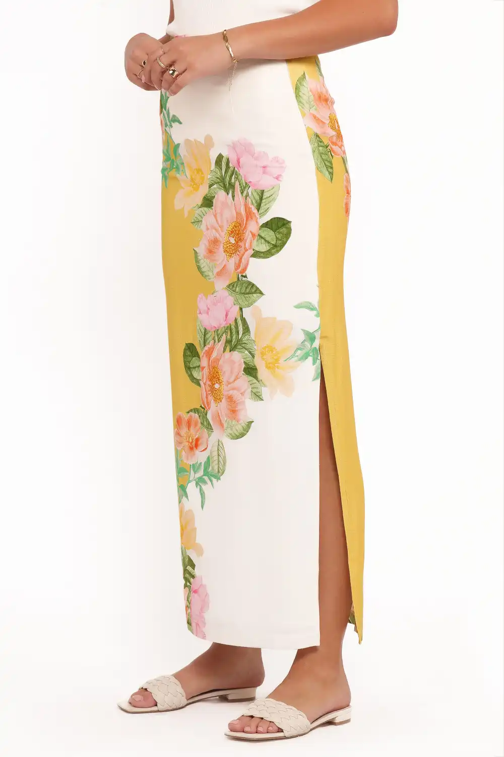 Everyday Linen Floral Maxi Skirt
