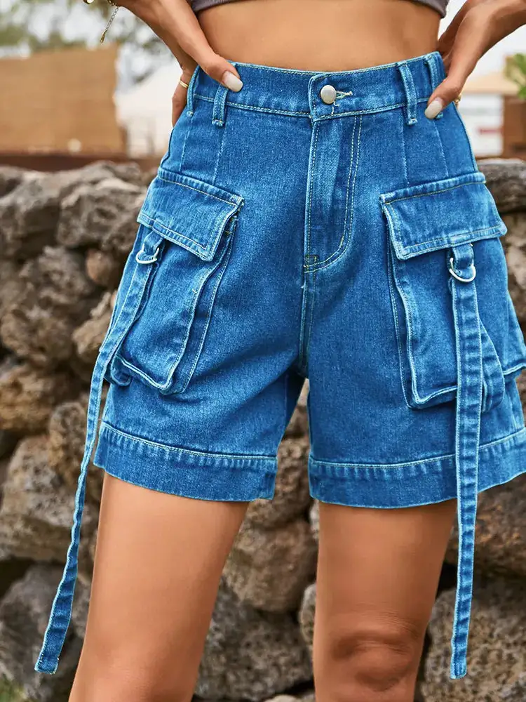 Cargo Denim Shorts