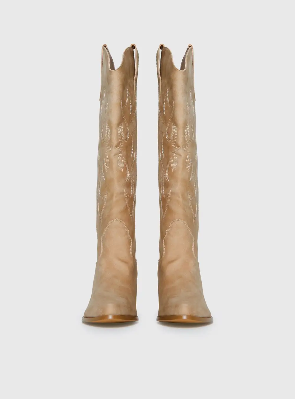 Soft Finish Stacked Heel Boots