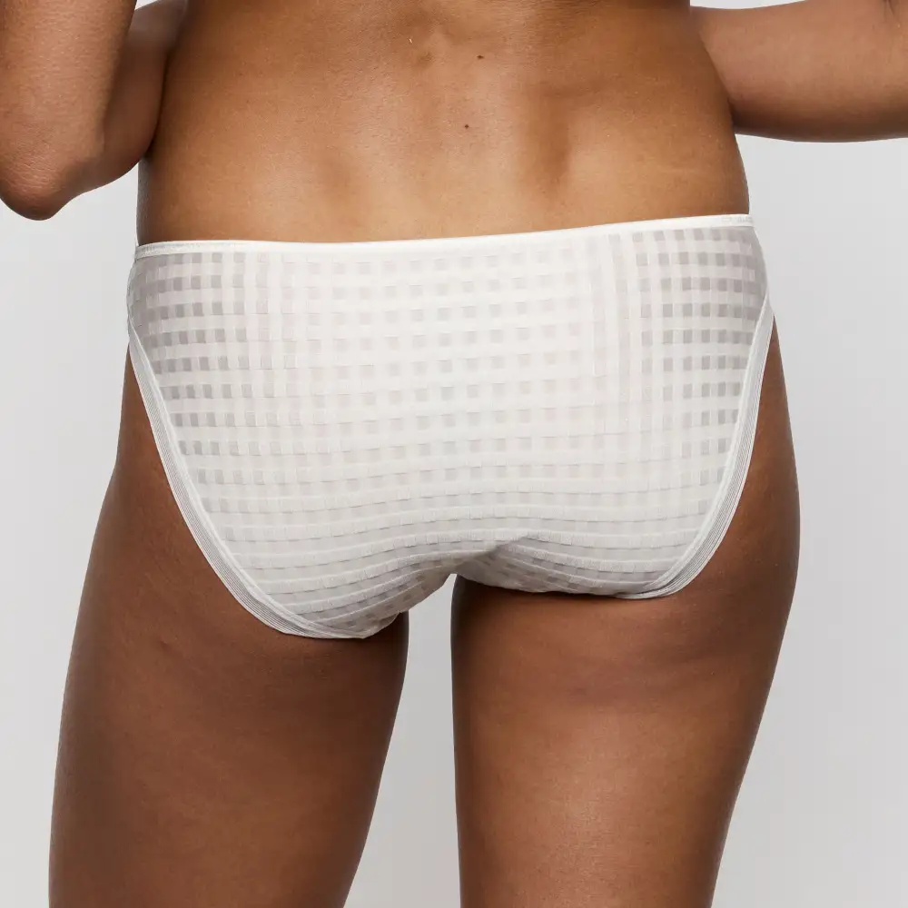 Women's Full Coverage Elastic Waistband Cotton Gusset Floral Embroidery Cotton Checkered Soft Fabric Stretch Fit Bikini Panty