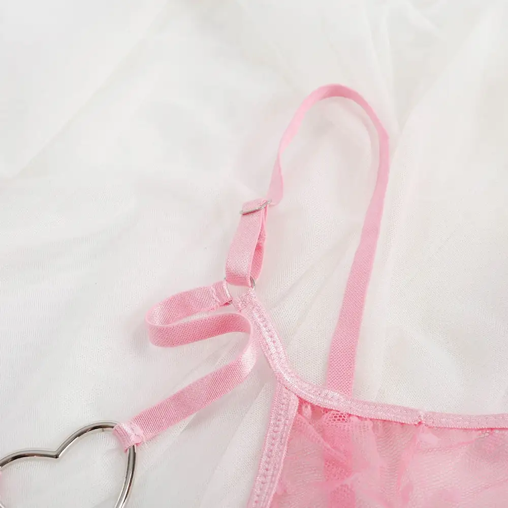 Heart Sheer Lingerie Set