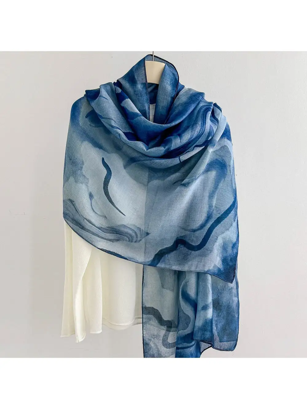 Modern Abstract Printed Summer Wrap Scarf