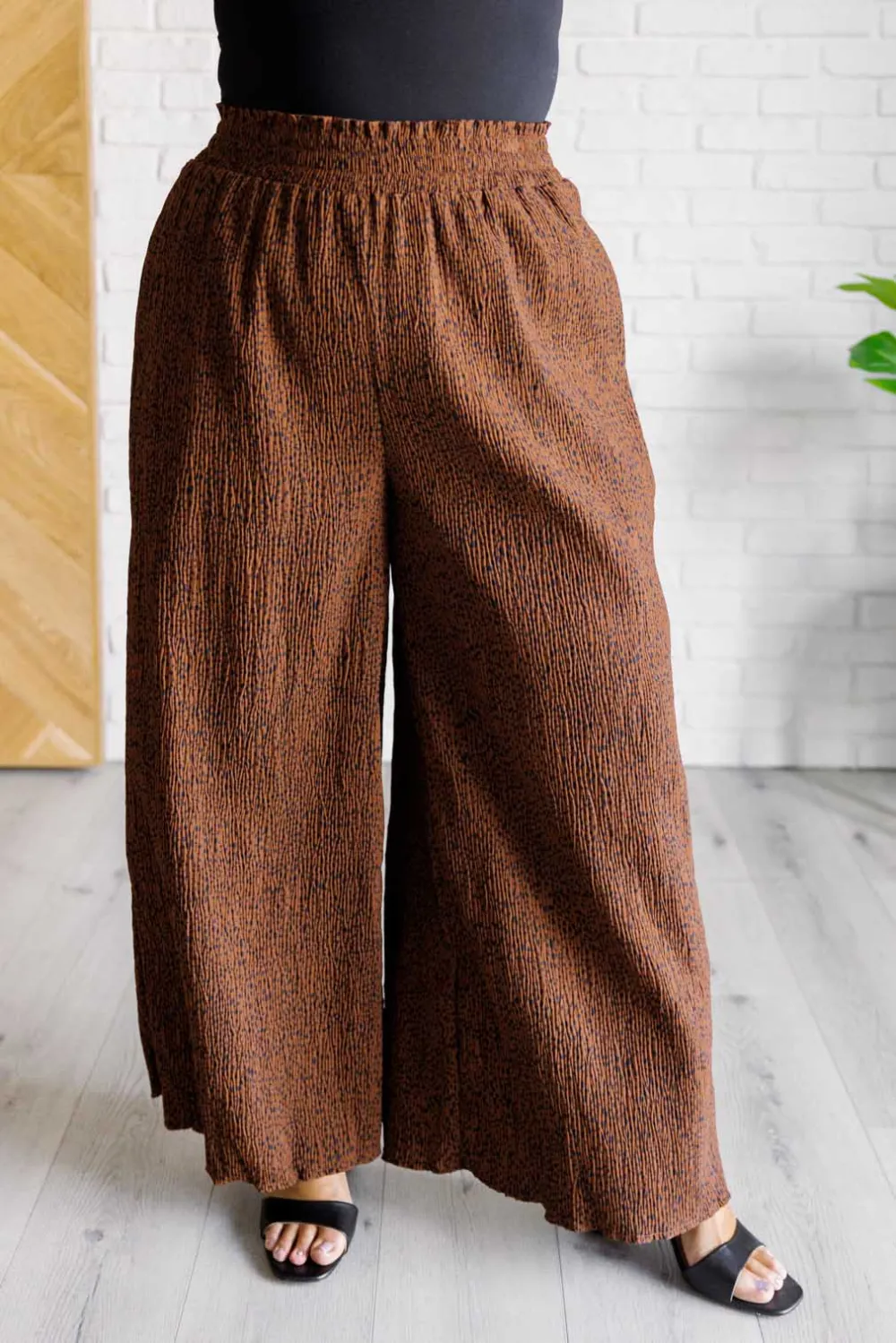 High Rise Wide Leg Pants In