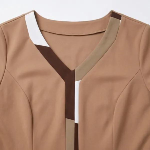 Contrast Peplum Pants Set