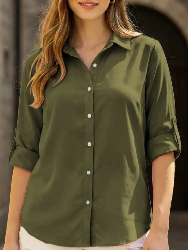 Collared Zip Front Pocket Top