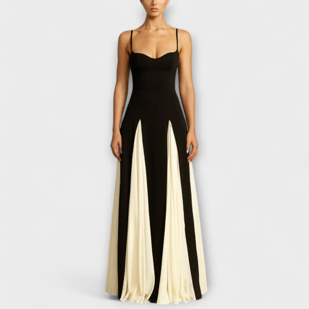 Black and yellow dress
