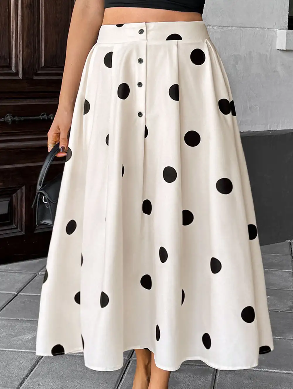 Polka Dot Maxi Skirt
