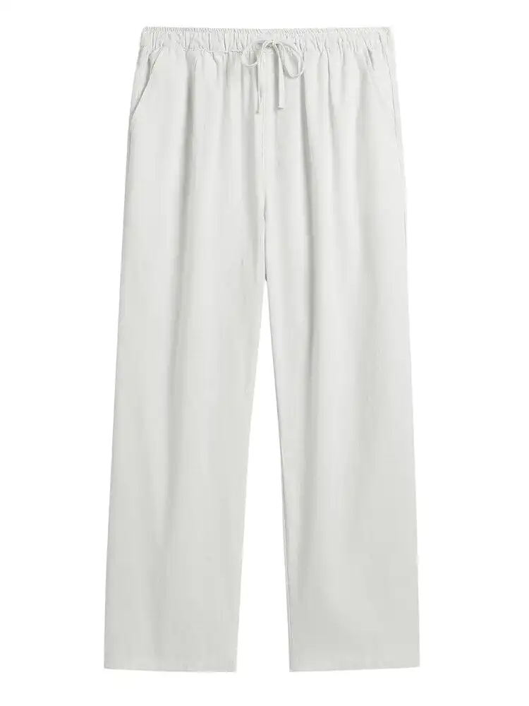 Relaxed Cotton Linen Trousers