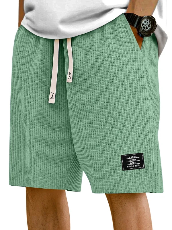 Textured Knit Casual Shorts