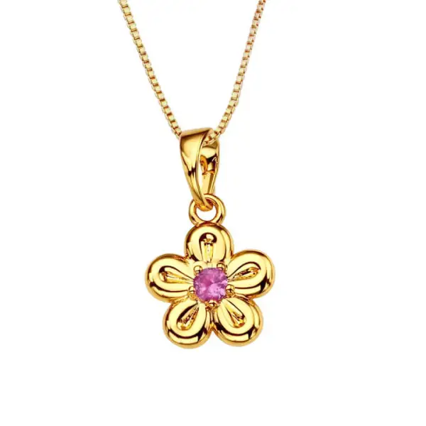 Amethyst Floral Pendant Necklace