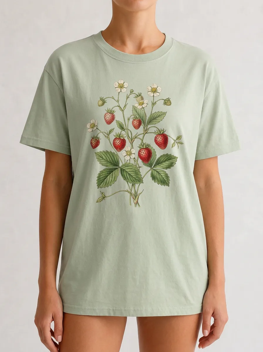 Women's Strawberry Graphic T-Shirt