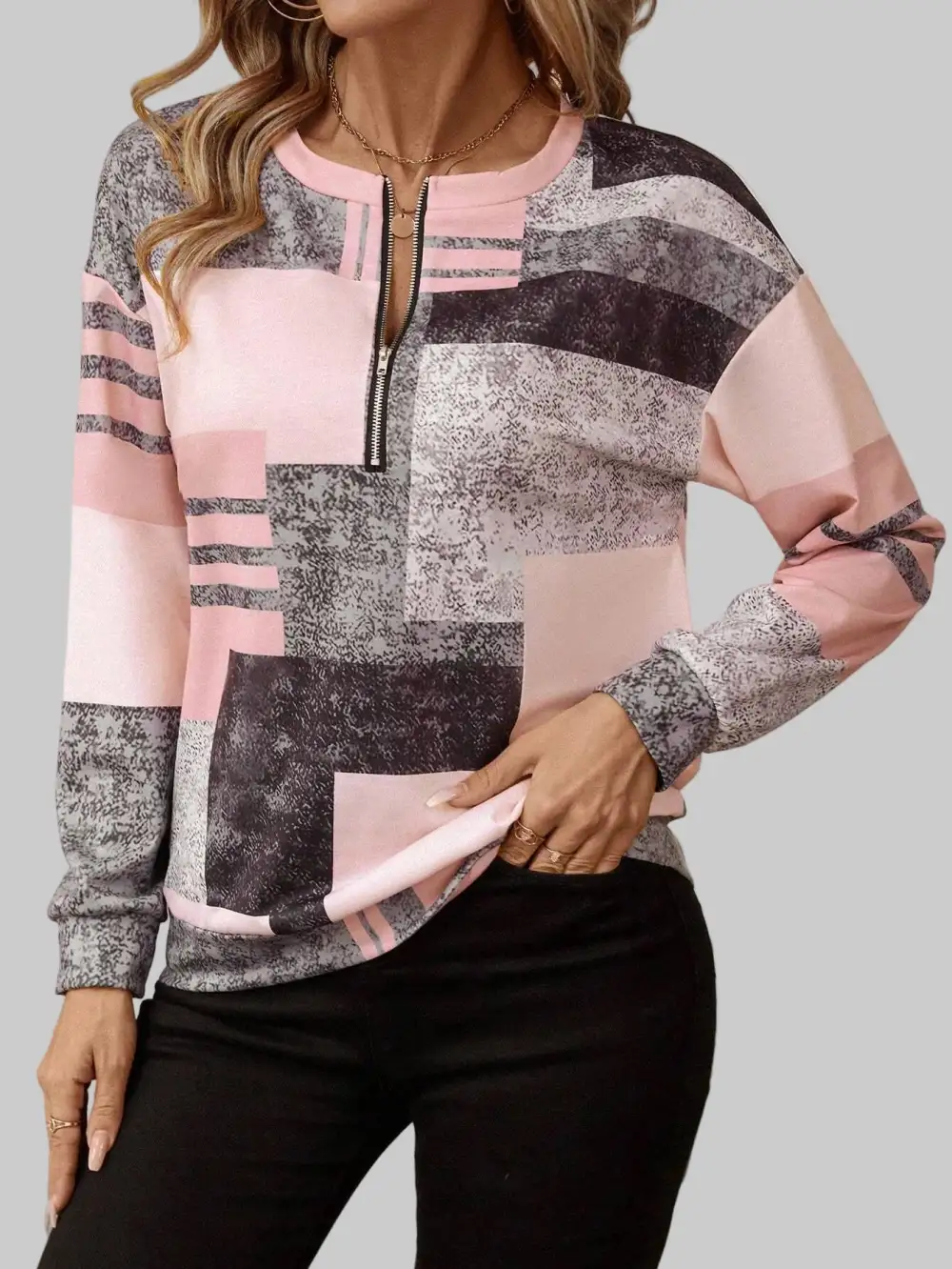Printed Relaxed Soft Tailored Top
