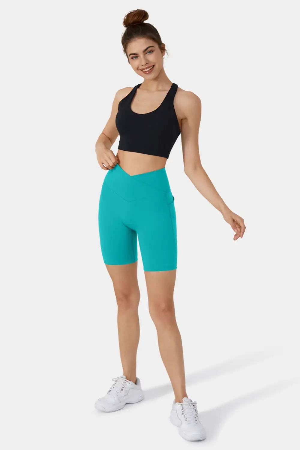 Swimwear Solid Split Pocket Sheath Active Bikinis Bottoms