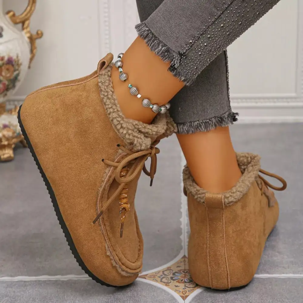 Lace-Up Flats Ankle Boots