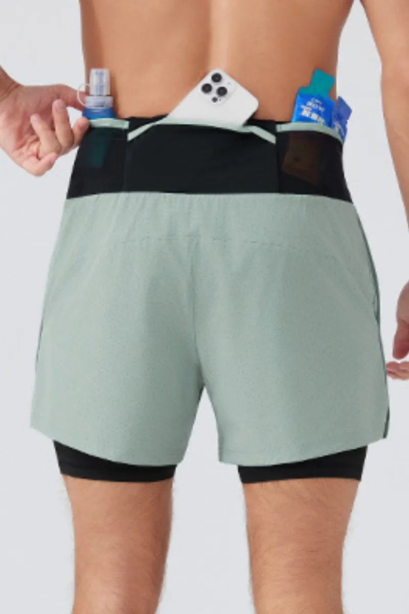 Streamlined Sport Quick Dry Breathable Drawstring Athletic Shorts