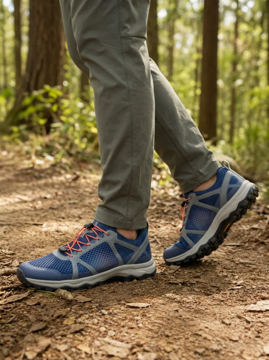 Men's Trail Summit Hiking Mesh Pattern Printed Shoes