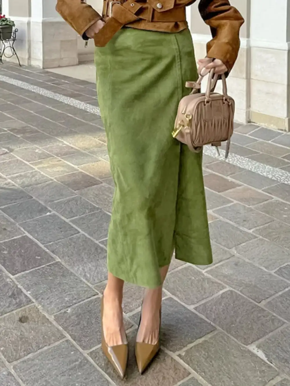 Textured Midi Skirt