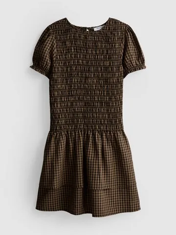 7-15yrs | Check Shirred Smock Dress