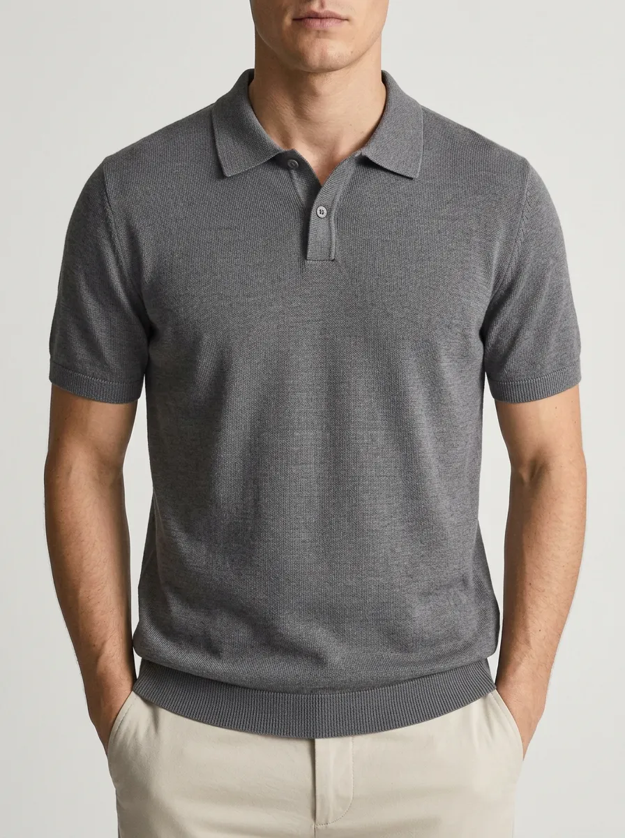 Men's Relaxed Essential Knit Polo Shirt
