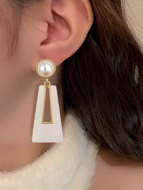 Modern Openwork Drop Earrings