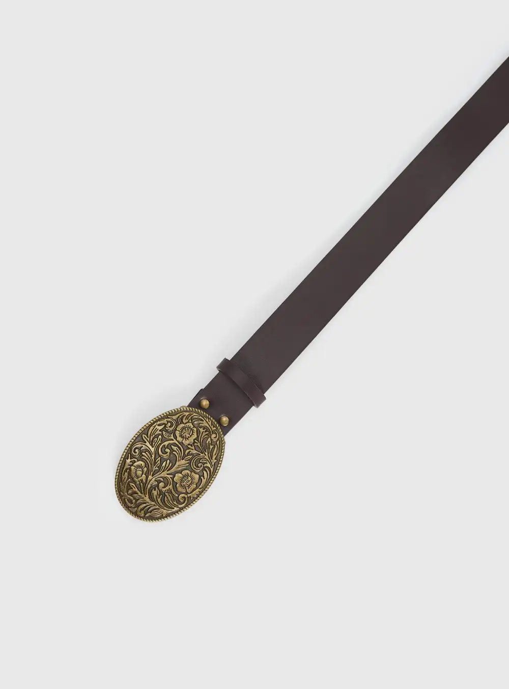 Buckle Faux Leather Weekend Belt