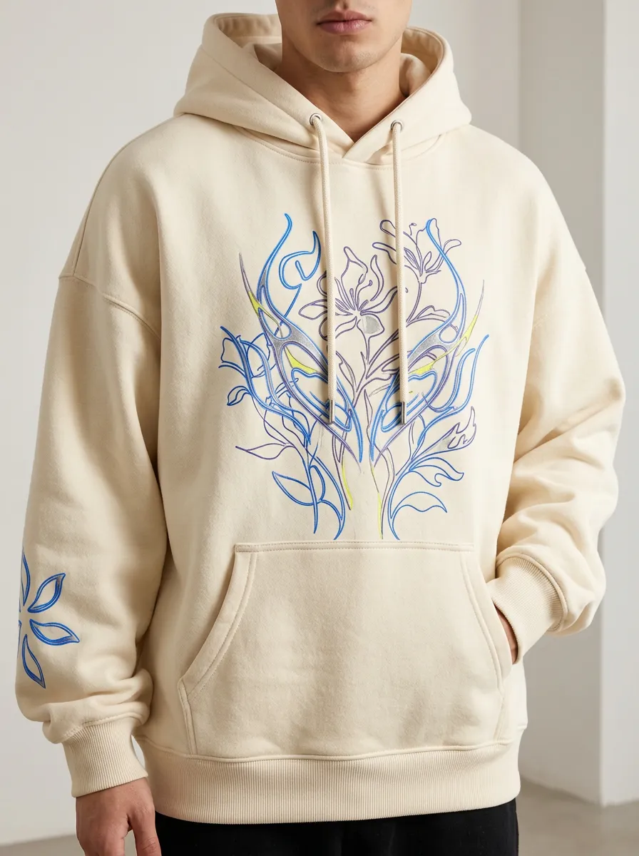 Unisex Floral Tribal Art Hoodie