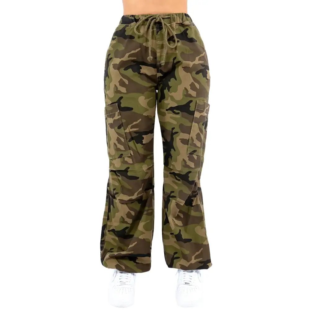 Women's Jogger Drawstring Camouflage Cargo Pants