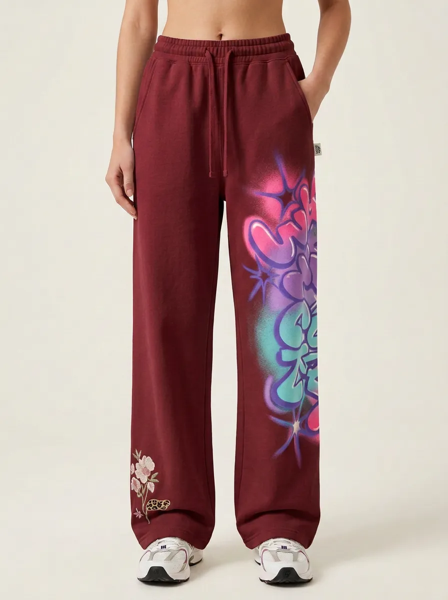 Women's Streetwear Graffiti Star Printed Sweatpants
