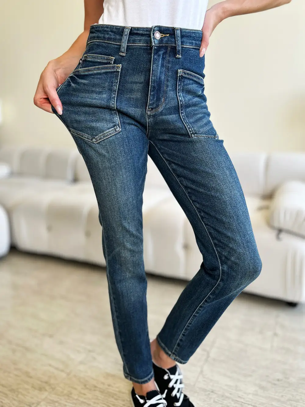 Easy High Waist Skinny Denim Jeans
