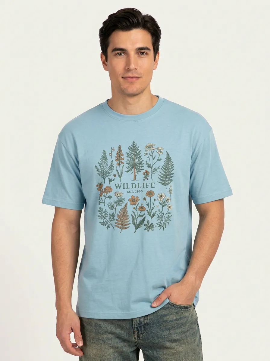 Unisex Nature Wildlife Botanical T-Shirt