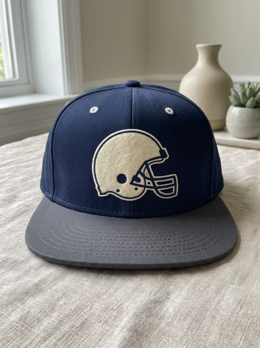 Men's Field Football Fan American Helmet Embroidered Snapback Cap