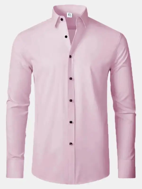 Classic Distinctive Long-Sleeve Button-Up Shirt