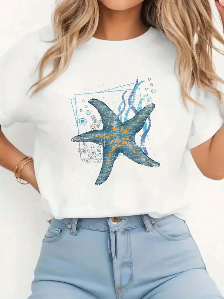 Starfish Graphic Cotton Tee
