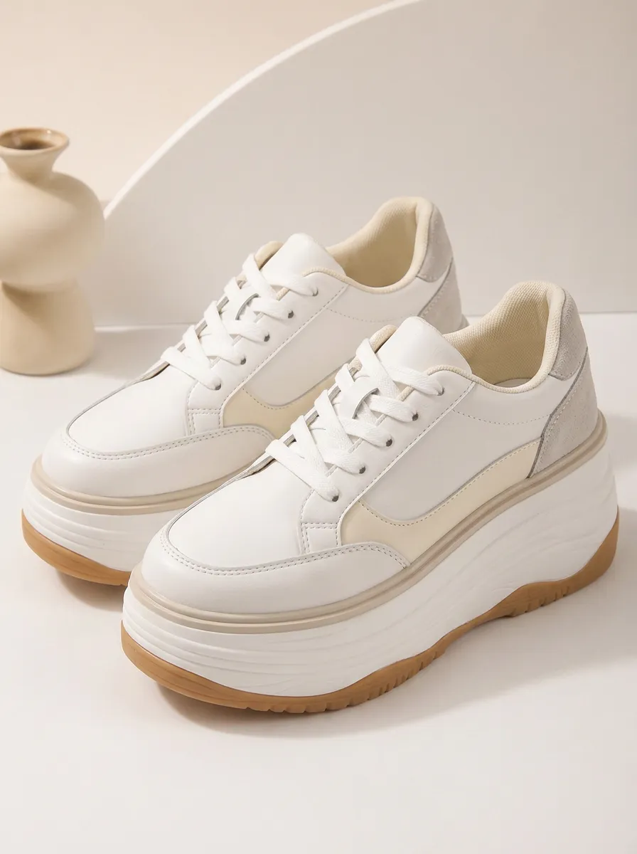 Everyday Lace-Detail Women's Chunky Platform Shoes
