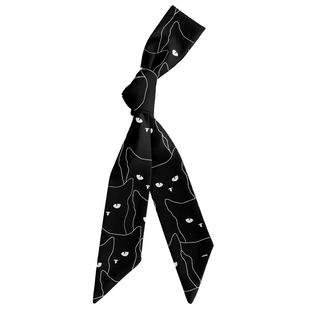 Line Drawn Cat Hair Scarf
